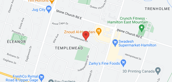map of 223 Templemead Drive